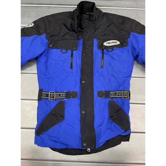 Polaris Snowmobile Xplorer Jacket Mens MT Blue Black Insulated Winter Coat - Picture 3 of 15